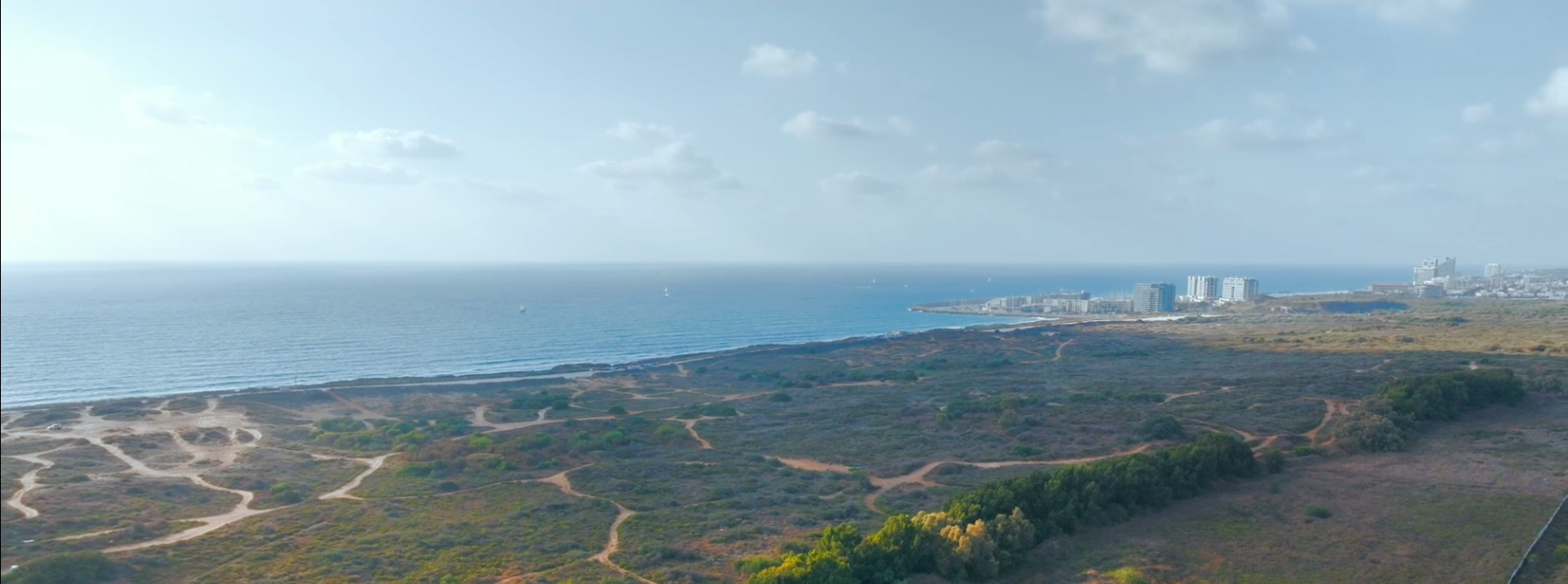צילום אוירי חוף התכלת