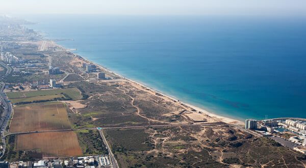 צילום אויר חוף התכלת 3