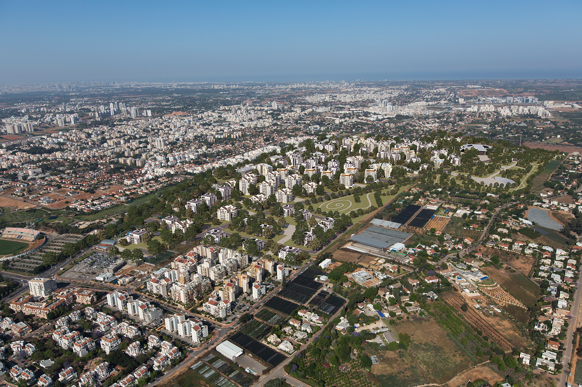 צילום אויר הדמיה כפר סבא 8